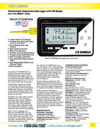 Thumbnail of document Data Sheet - OM-CP Thermocouple Temperature Data Logger w/LCD Display